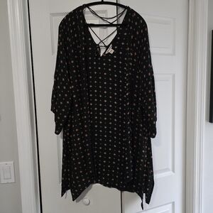 Billabong Black Dress with Orange Accents